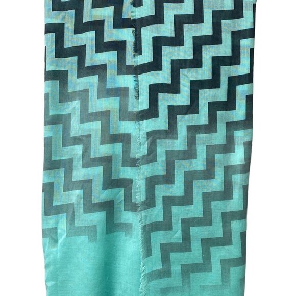 STEVE MADDEN Scarf Large 41x78" Mint Green Chevron Beach Wrap Coverup Shawl - Picture 3 of 7